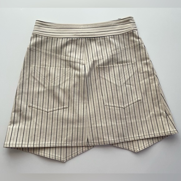 Derek Lam Crosby Striped Double-Breasted Mini Skirt Buttons Size 2 - Picture 4 of 10